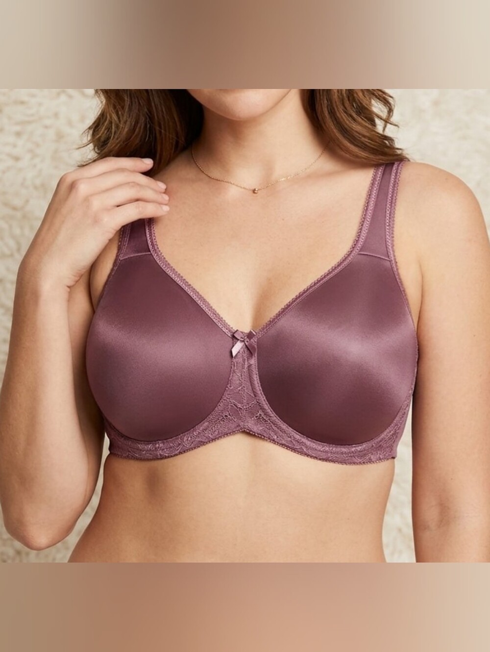 WACOAL Smooth Full-Coverage Wireless-Look Bra in color Mauve Size 42DDD